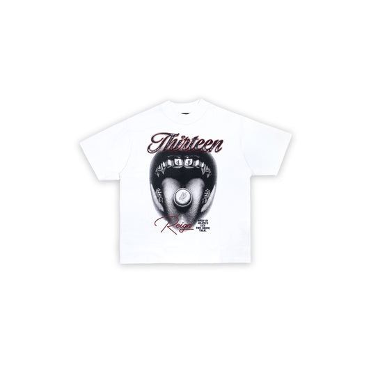 13Reign Silver Tongue Tee - White