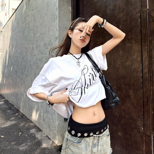 13Reign Oversized Diagonal Logo Tee - Chocolate Brown