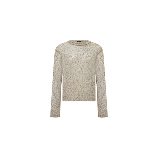 13Reign Logo Long Sleeves Tee - Sand Choco