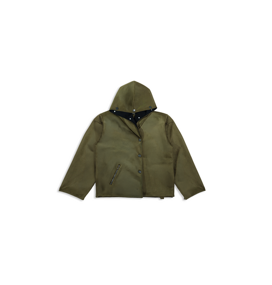13Reign Distressed Suede Oversized Hood Jacket