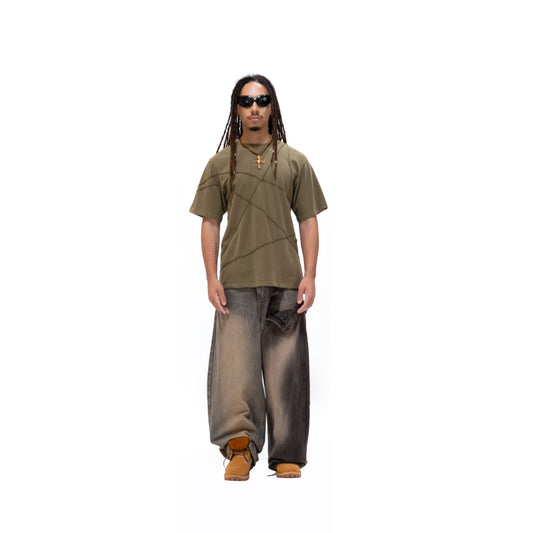 13Reign Star Line Loose Fit - Olive Green
