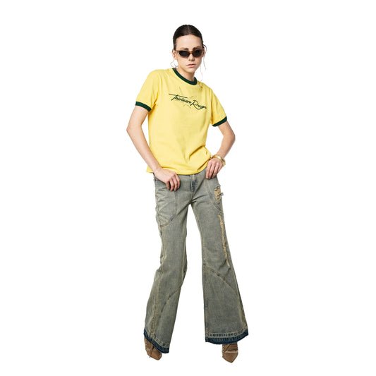 13Reign Star Logo Baby Tee - Light Yellow