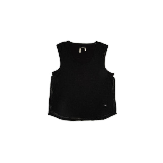 13Reign Bohemian Sheer Lace Tanktonp -  Midnight Black