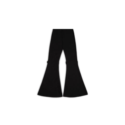 13Reign Button-Back Flared Pants -  Black Ink