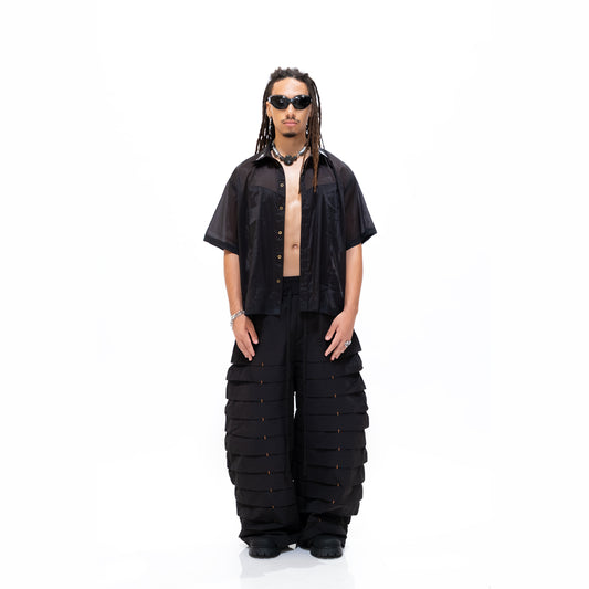 13Reign Spray Paint Boxy Short Sleeves Shirt - Midnight Shade