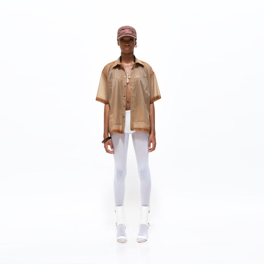 13Reign Spray Paint Boxy Short Sleeves Shirt - Sahara Glow