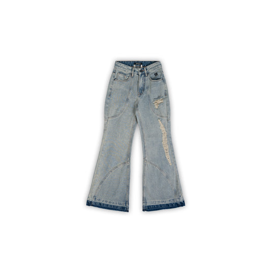 13Reign Flared Wash Jean - Washed Blue