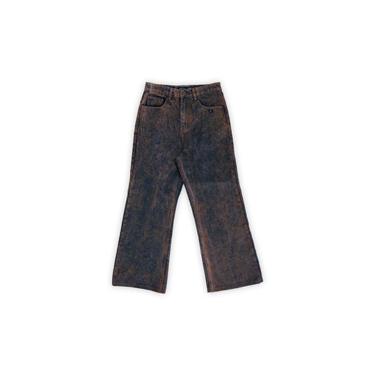 13Reign Brown Wash Coating Jeans